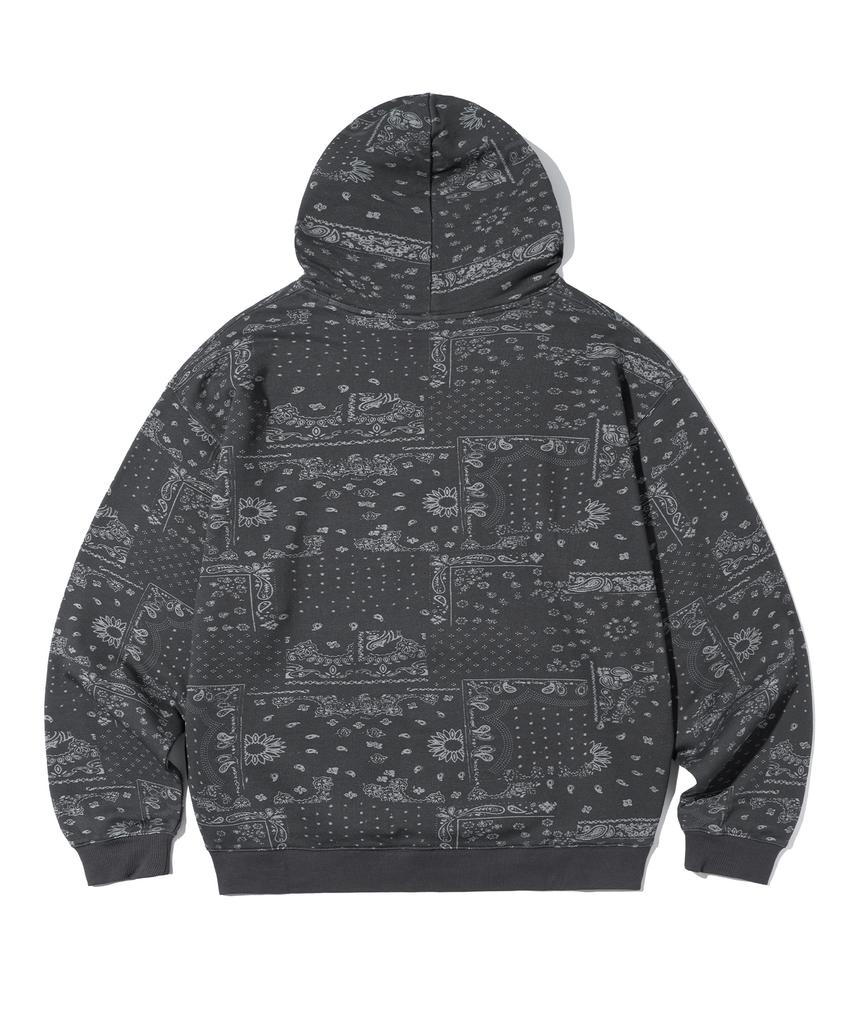Paisley Pattern Hoodie - Black