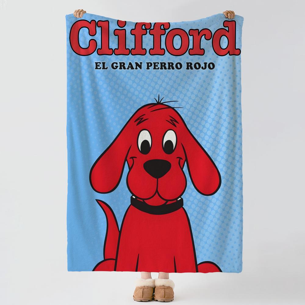 BBig RRed DDog Throw Soft Warm Flannel Blanket Multiuse Throw for Bed Sofa Office Air Conditioning Nap Blanket
