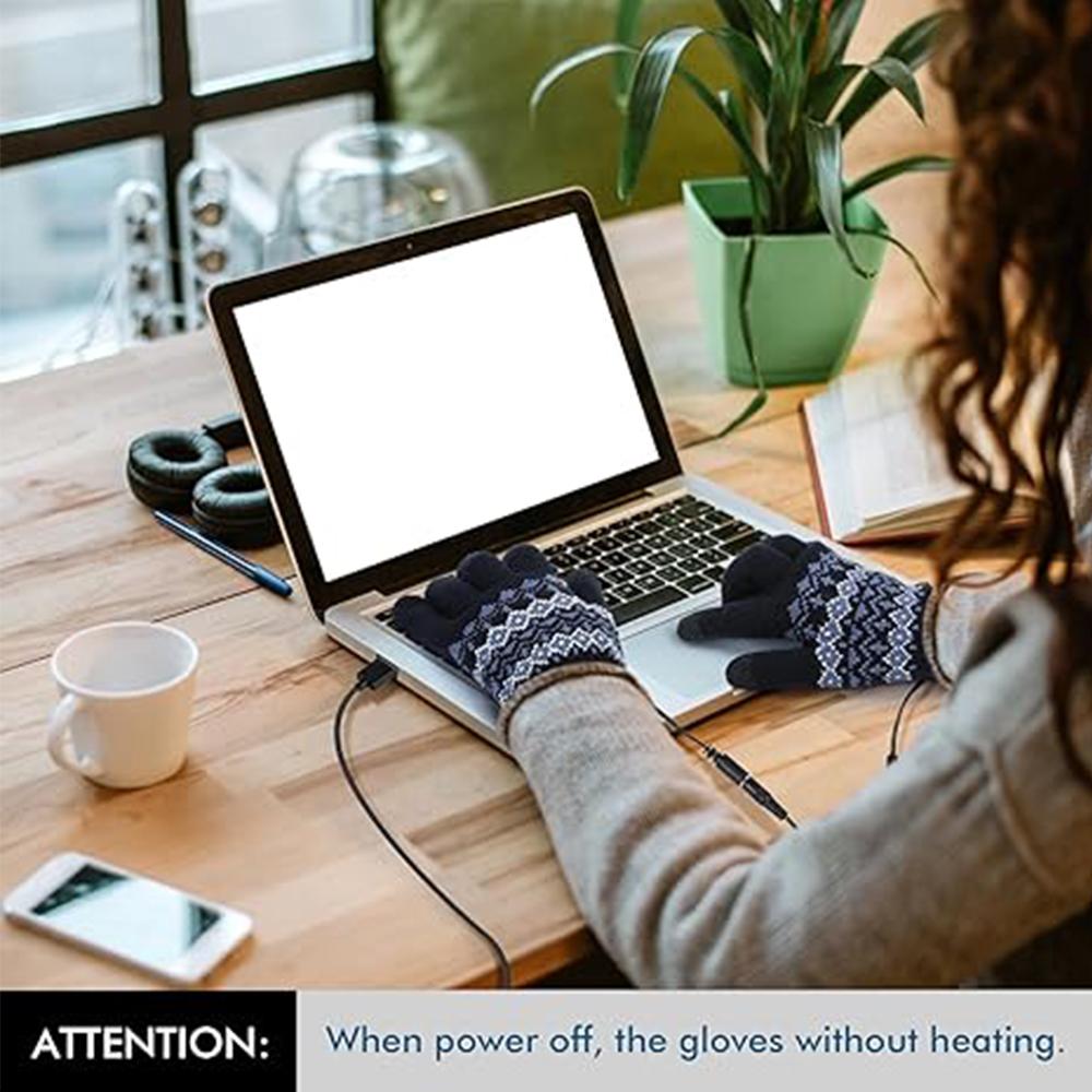 Usb Heated Gloves Washable Touchscreen Warmer Gloves For Indoor &Outdoor 12X18Cm