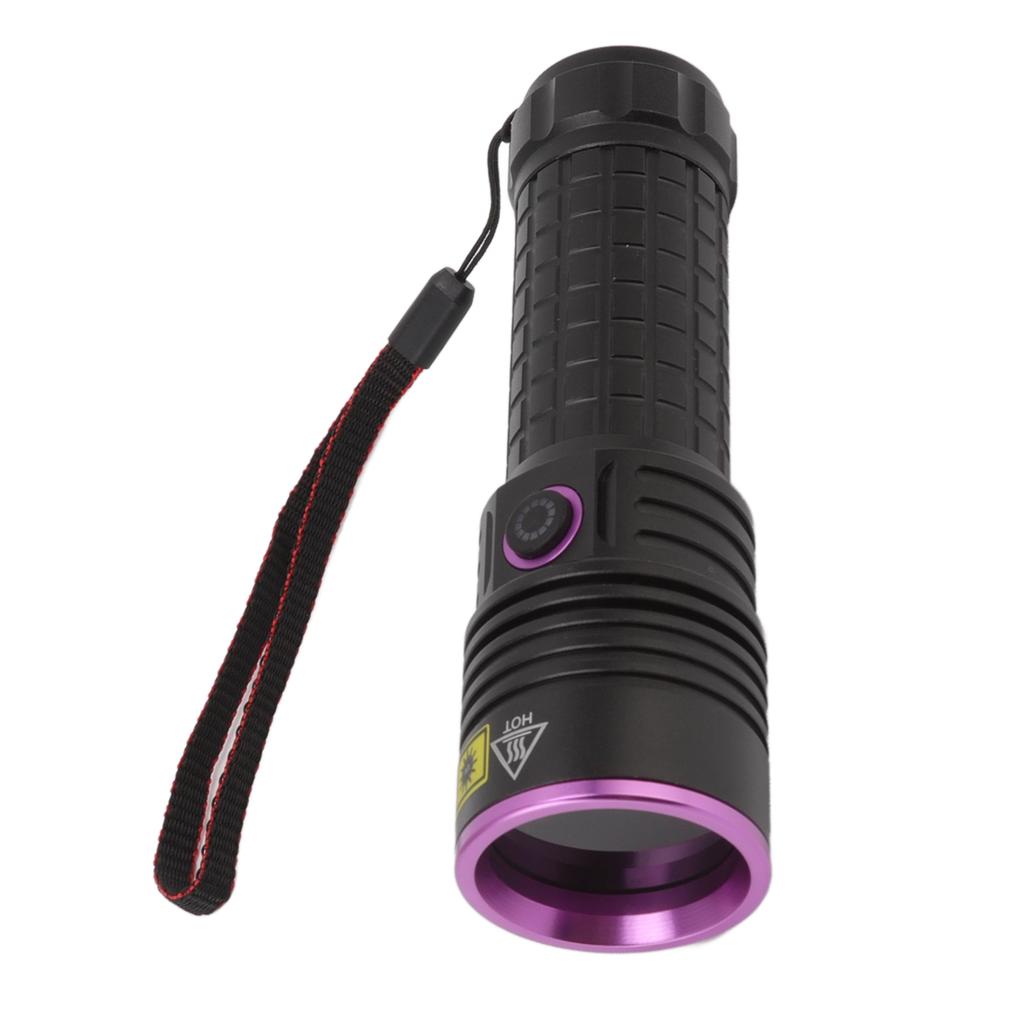 Y48 365nm Ultraviolet Flashlight Rechargeable Black Light Flashlight for Resin Curing Currency