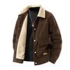 Men's Autumn Winter Fleece Corduroy Jacket Casual Thick Warm Coat Male Outwear Clothing