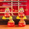 Mini God of Fortune Figurine Cartoon New Year Statue  Car Interior Decoration