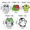 Alloy Animal Charms: Penguin & Frog Brooches for Kids' Backpacks