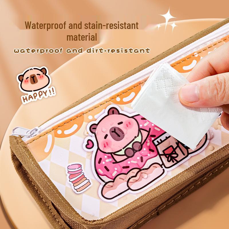 Capybara Large-Capacity Pencil Case for Girls – Cute, High-Value Design for Primary and Junior High Students