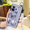 Wristband Anti-knock Phone Case For Realme GT7 Pro Kickstand Fashion Design Back Cover Phone Holder Waterproof Flower