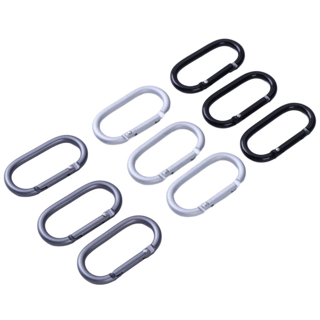 Aluminum Alloys Outdoor Oval Shape Carabiner Locking Carabiner Keychains Clip for Backpacks Camping Hikings Travelings