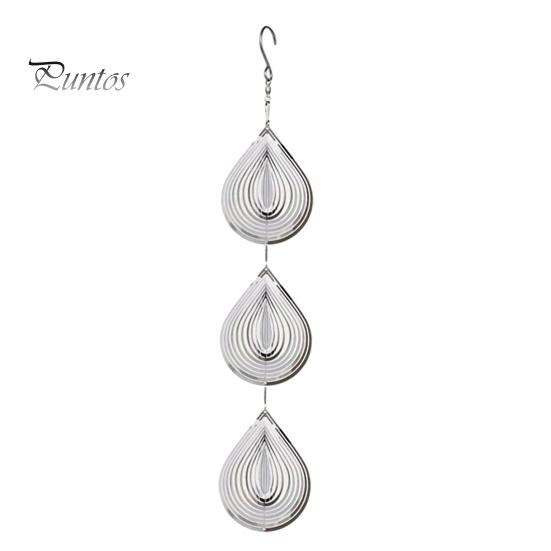 

3D Waterdrop Wind Spinner Bird Scare Decoration Outdoor Garden Palace Farm Hanging Metal Wind Chime Bird Scare Device Decoration серебряный