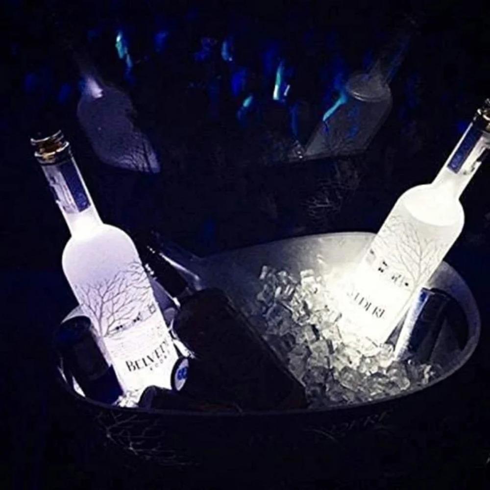 20/1 STÜCKE Leuchtende Tassenaufkleber Lichter 6cm LED Flaschen Untersetzer Lampen für Bar KTV Hochzeitsparty Cocktailgetränke Tassen Vasendekoration