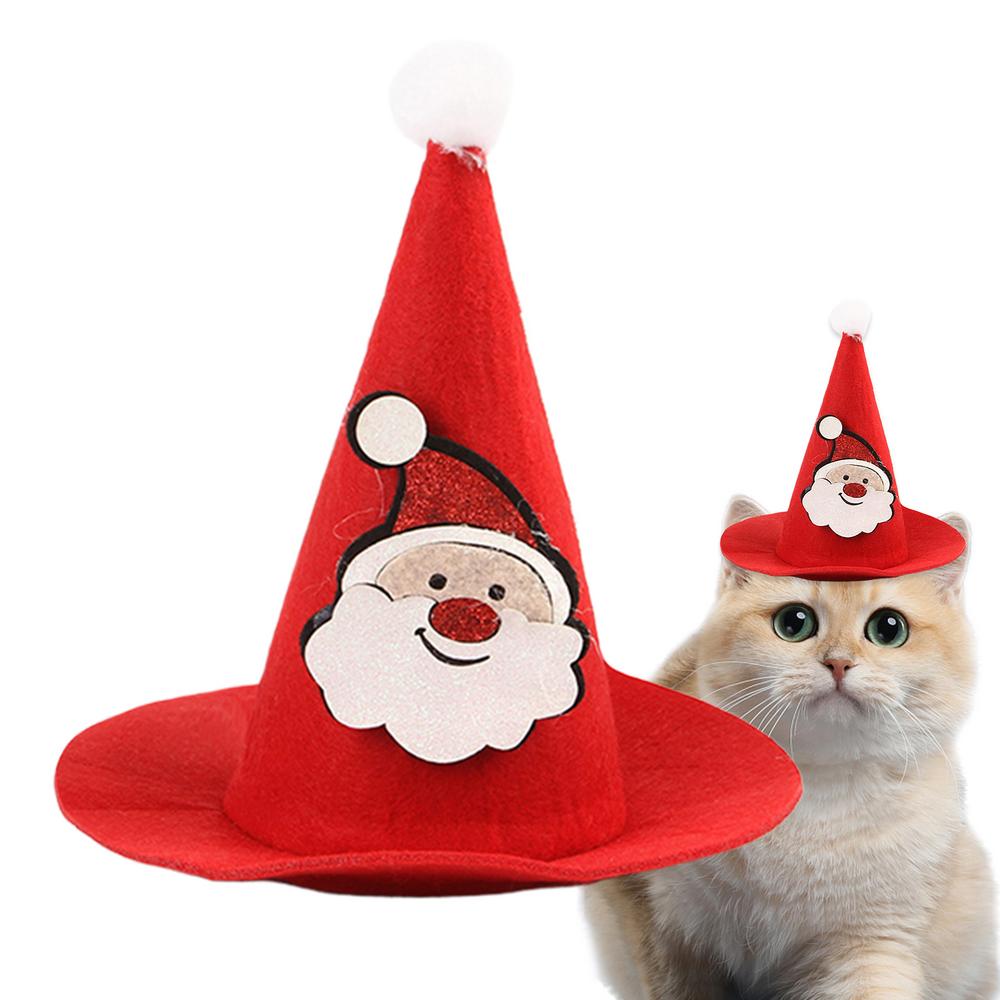 Christmas Pet Hat Funny Festive Warm Headwear Pet Festive Outfit Winter Hat For Celebration Party Winter Event Photoshoot