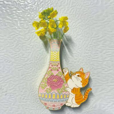 2D Flache Acryl-Kühlschrankmagnete, Hochwertige Kulturelle und Kreative Geschenke, Dekorationsartikel, Niedliche Blumenförmige Kätzchen Acryl Magnetische Kühlschrankmagnete