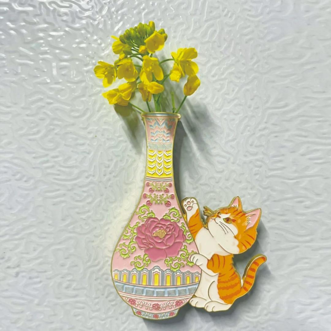 2D Flat Acrylic Fridge Magnets, High-Quality Cultural and Creative Gifts, Decorative Items, Cute Flower-Shaped Kitten Acrylic Magnetic Fridge Magnets