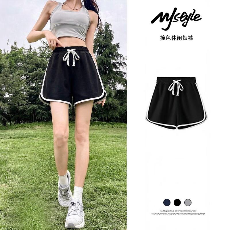 MJ STYLE Women s A-Line High-Waist Casual Shorts L