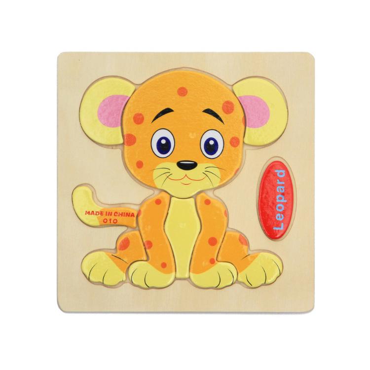 Cartoon Animal Fruit Car Pattern Wooden 3D Puzzle Baby Intelligence Early Learning Educational Toy Cute Wood Puzzle For Kids