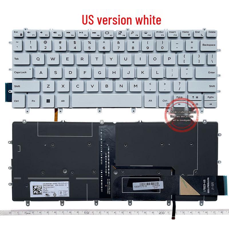 Compatible Keyboard for Dell XPS Models: 13-9370, 9317, 9380, 9305, 7390 (P82G), and 9365 (P71G001)