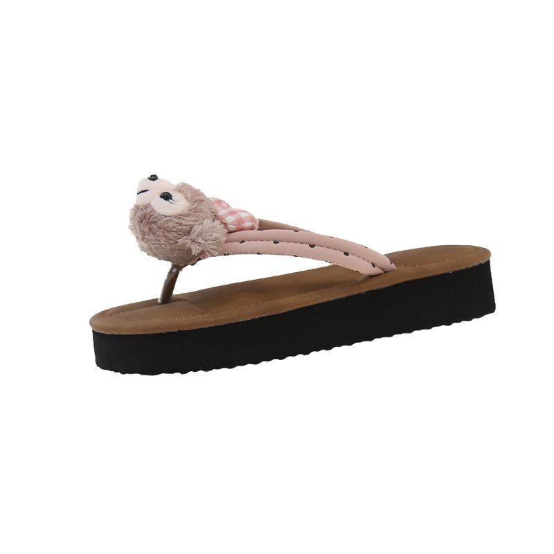 Vitality is cute, age-reducing and well-behaved, Shirley Mei splint slippers, women's summer wear, soft thick bottom, non-slip and comfortable flip-f