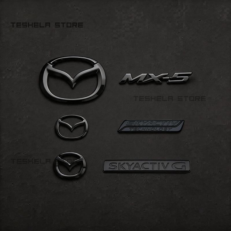 Car Front Head Hood Bonnet Rear Tail Sticker Black Emblem Badge Sticker For MAZDA MX5 I NC 2005-2006 2007 2012 2013 2014 2015