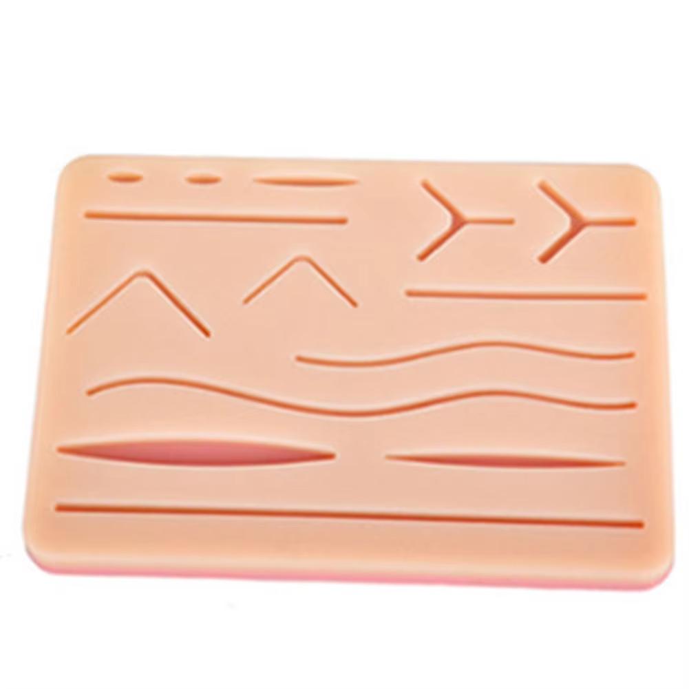 17Pcs/Set Silicone Suture Pad Kit Skin Medical Sugical Suture Practice Model Trainer Set With Tools Set