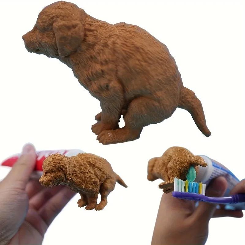 Creative 3D Printing Puppy Poop Toothpaste Dispenser Funny Dog Ass Toothpaste Cover Puppy Toothpaste Cover Dog Fan Gift
