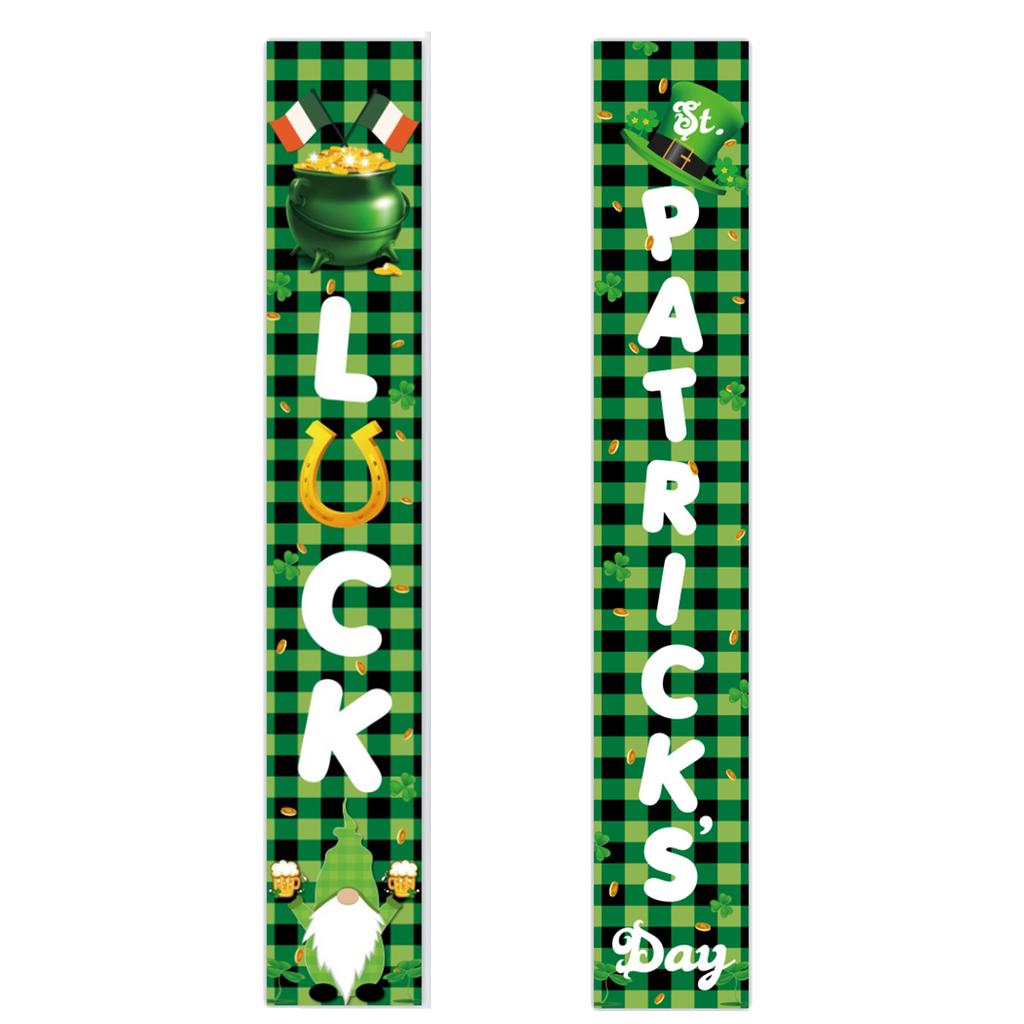 St. Patrick'S Day Family Party Door Frame Decoration Couplet Polyester Cloth Flag Poster Customization