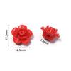 100pcs/lot Colorful Rose Flower Acrylic Beads Flat Back Loose Spacer Beads For Jewelry Making DIY Handmade Bracelet Accessories