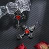 Unisex Gothic Punk Cross Rose Rhinestone Earrings