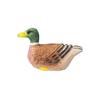 Handmade Green-headed Duck Statue Mini Desktop Ornament Wooden Duck Figure  Tabletop Display