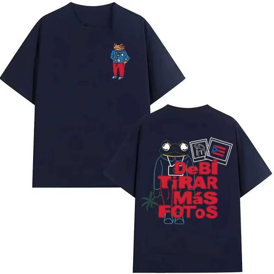 Bad Bunny Tag T-shirt For Men Women Debi Tirar Mas Fotos DTMF TOUR Cotton T Shirts Oversized Short Sleeve Casual Clothing