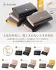Business Card Genuine Shrink Large Capacity 70 5 Cowhide Gold Gift Box 5 Colors x Baby [R-Leather] Women's Holder, Leather, Leather, Bi-color, (Holds