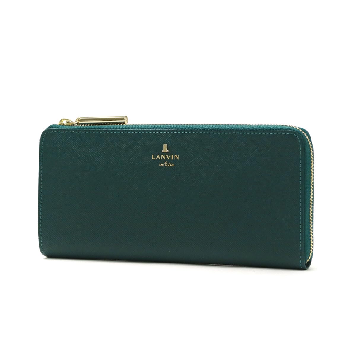 

LANVIN en Bleu Luxembourg Large Zipper Long Wallet [New Color] Women s Wallet with Bill Compartment and Card Slots, Large Capacity, 480112, Deep Green