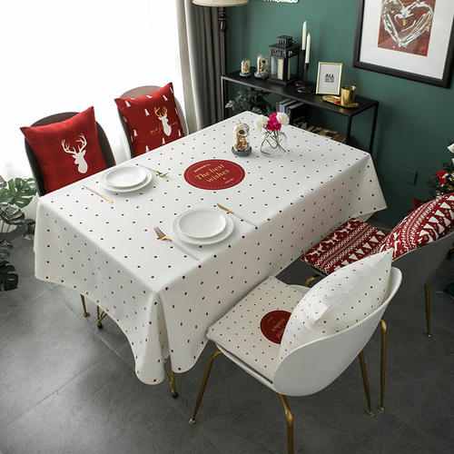 Christmas Style Table Cloth Christmas Tablecloth Rectangular Tablecloth Santa Claus Waterproof Cloth Hotel Restaurant Home Decor