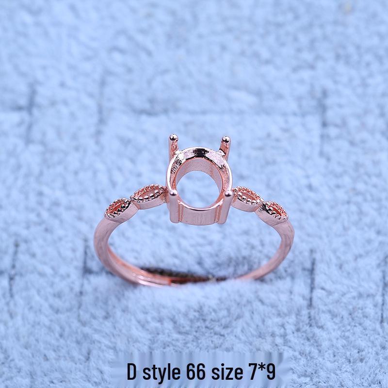 

Покрытое медью регулируемое кольцо цвета розового золота со стразами и многокаменными пустыми оправами (7x9, 4x6, 3x4). Adjustable open design