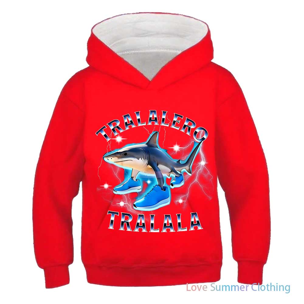 Tralalero Tralala Gotický Korejský Styl Mikiny Vtipná Italská Brainrot Y2k Mikina Dětské Ležérní Vintage Oblečení