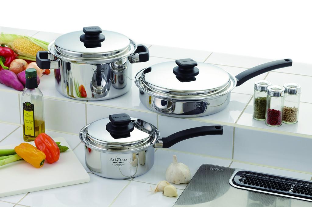 Vitacraft Bratpfanne 27cm Arizona mit Rezept 8548 Silber