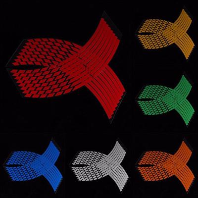 Wasserdichte reflektierende Motorrad-Motorrad-Felge, Stirpe, weiße Motorrad-Aufkleber, Auto-Aufkleber