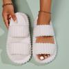 Damen Offene Zehen Plüsch Schwangerschafts Hausschuhe, Dicke Sohle Warme Indoor Outdoor Baumwollschuhe für Alle Jahreszeiten Herbst Winter