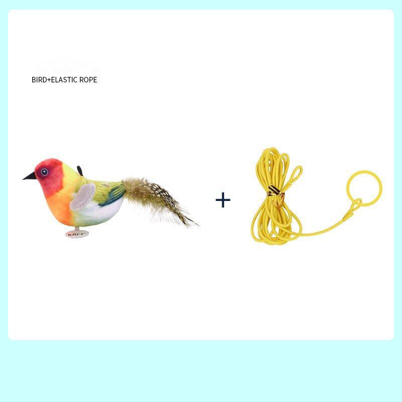 

New Hot Cat Toys Teaser Cat Stick Electric Simulation Chirping Bird Plush Catnip Self-help Interactive Toys Cat Pet Supplies