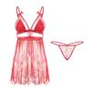 Yijin Erotic Underwear Sexy Mesh Transparent Temptation Suspender Nightdress Backless Tether Muse One Piece Hair