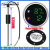 MAIMEIMI Dual Fuel Level Gauge with Flash Alarm Green LED Digital 52MM Oil Tank Meter 0-190ohm Fuel Level Sensor 100-550MM Boat