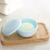 1Pc Circular Soap Box Creative Pp Waterproof Sealed Portable Soap Box Cover Drainage Soap Rack Supplies