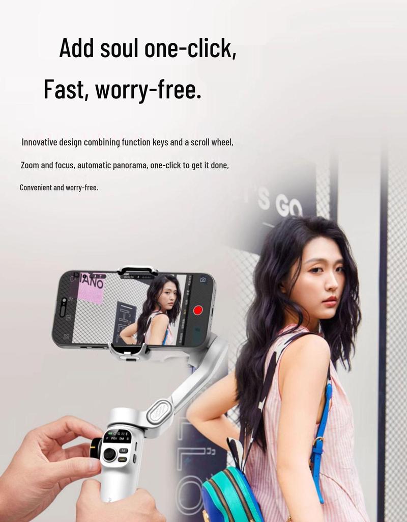 Oikawa Smart X2 Handheld Gimbal: Three-Axis Mobile Stabilizer with AI Tracking for Live Streaming