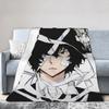 Dazai Bungo Stray Dogs Blanket Flannel Printed   Multifunction Super Warm Throw Blanket for Home Travel Quilt