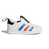 Adidas Originals Superstar Winter 360 Comfortable Versatile Low-Top Walking Shoes Baby Shoes White Blue Red BY9937