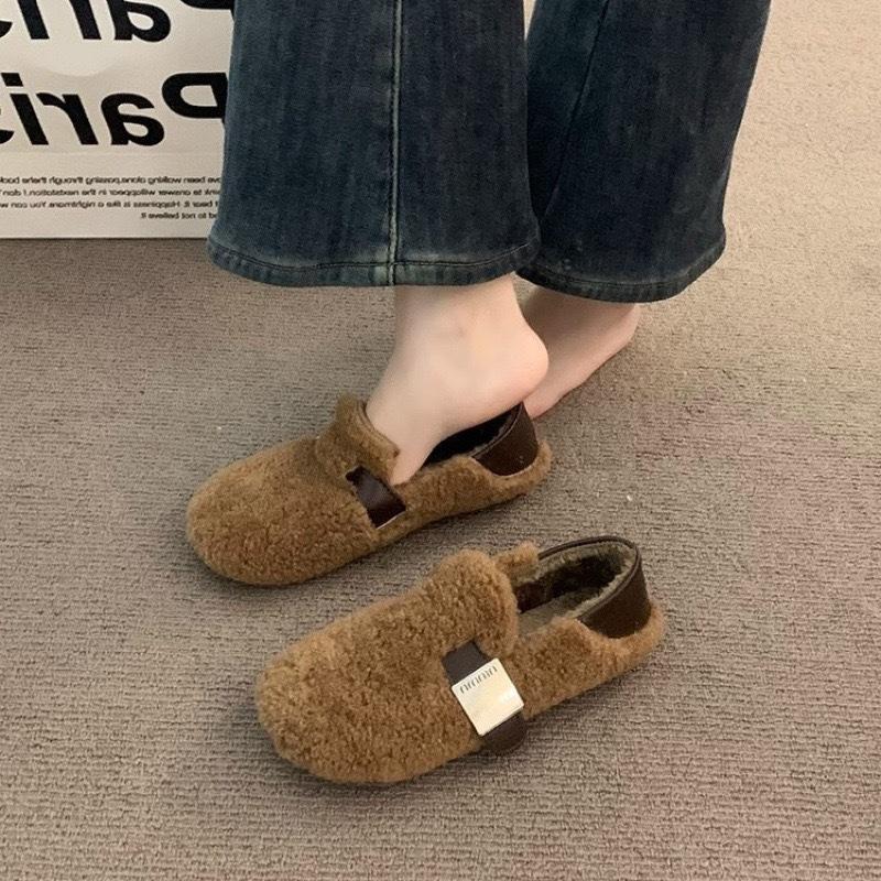 Autumn and winter new popular Doudou shoes flat cotton shoes Mao Mao shoes