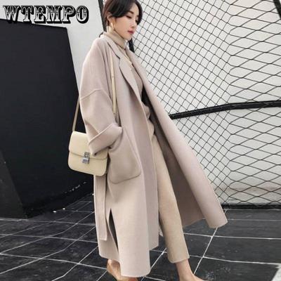 Winter All-match Warmth and Thick Hooded Women's Loose Cardigan Mid-length Over The Knee Thick Coat Windbreaker Women's Knitted Jacket