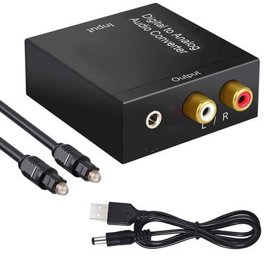 Optik Dijital Stereo Ses SPDIF Toslink Koaksiyel Sinyalden Analoga Dönüştürücü DAC Jak 2*RCA