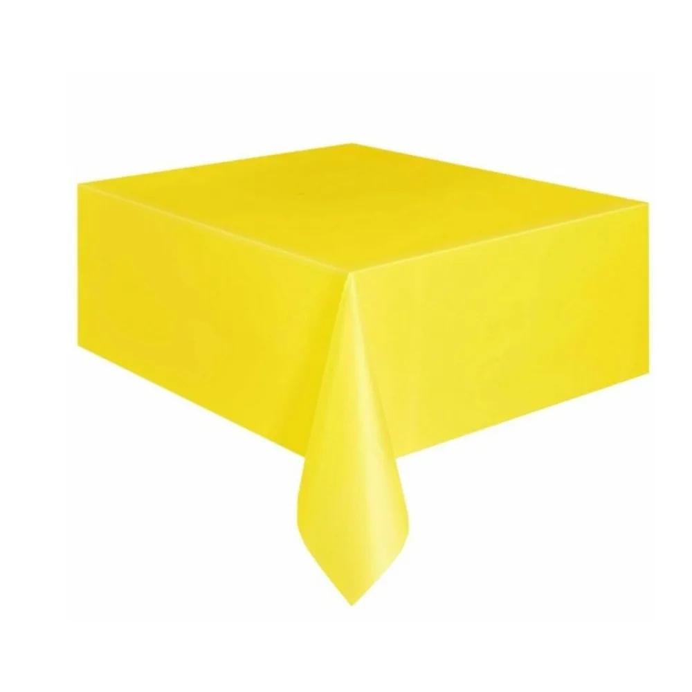 Desk Cloth Plastic Disposable Solid Color Rectangle Tablecloth Decor Covers Birthday Party Wedding Christmas Table Cover Wipe