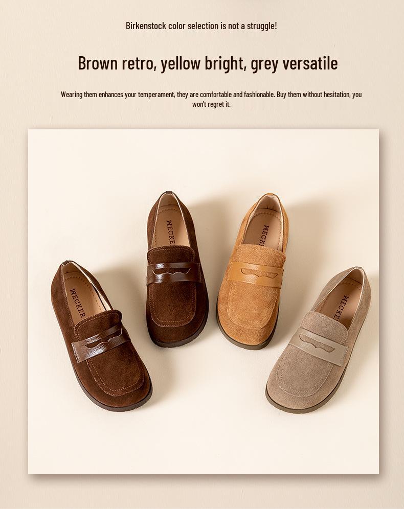 Cowhide 2025 Genuine Leather Women's Pointed Toe Flat Loafers - Autumn/Winter Slip-On Casual Shoes