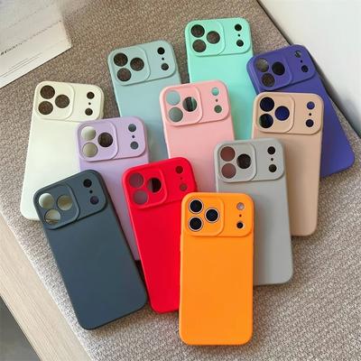 Flüssigsilikon-Handyhülle für iPhone 17 16 15 14 13 Pro Max Air Stoßfest Matt Weich Kameraobjektiv-Schutzhülle