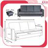 Sofa Corner Sofa Alicja with Pouf Sofa Sofa Bed Family Meble Gray