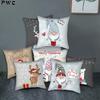 Federa Cuscino con Fantasia di Animali Carini Federa Cuscino Stile Cartone Animato Natalizio per Divano Casa Auto Federa Cuscino Decorativa